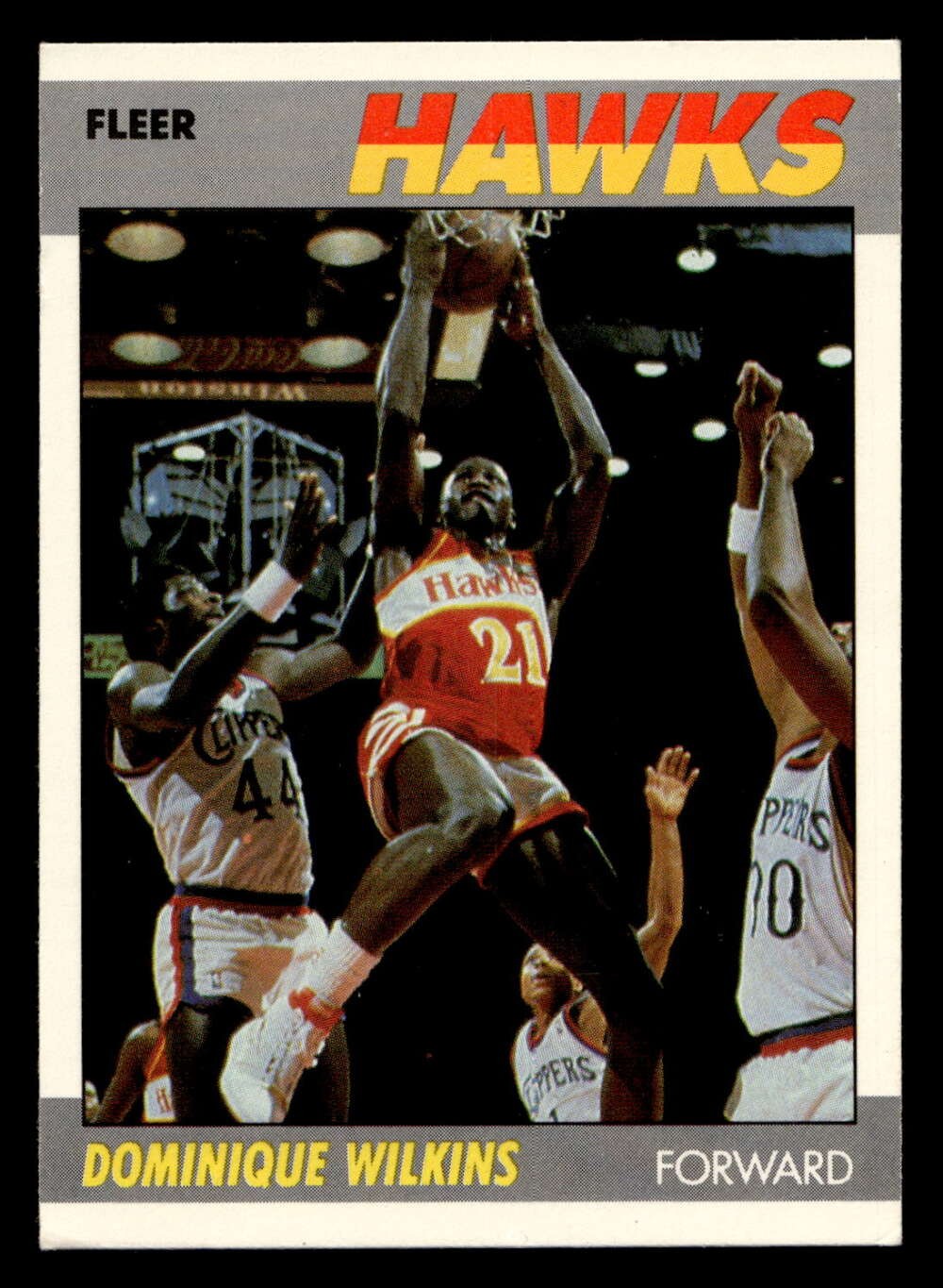 1987-88 Fleer #118 Dominique Wilkins Ex-Mint Hawks Basketball