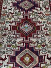 Wool and cotton tribal rug w/geometric medallion design from the Caucasus region — photo 2