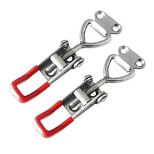 2pcs Toggle Latch Clamp 4001, Adjustable 304 Stainless Steel Pull Hasp Latche...