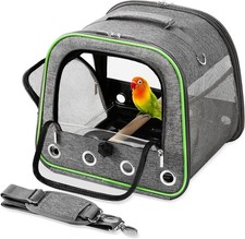 Small Bird Carrier Lightweight Portable Travel Cage with Stand Clean Tray