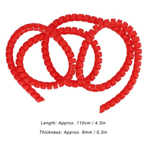 RED Scooter Universal Spiral Cable Wire Wrap Plastic Spiral Brake Line Wrap OM - Photo 10/12