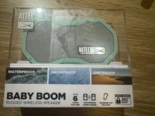  Altec Lansing Baby Boom Speaker Green Everything Proof, Brand New 