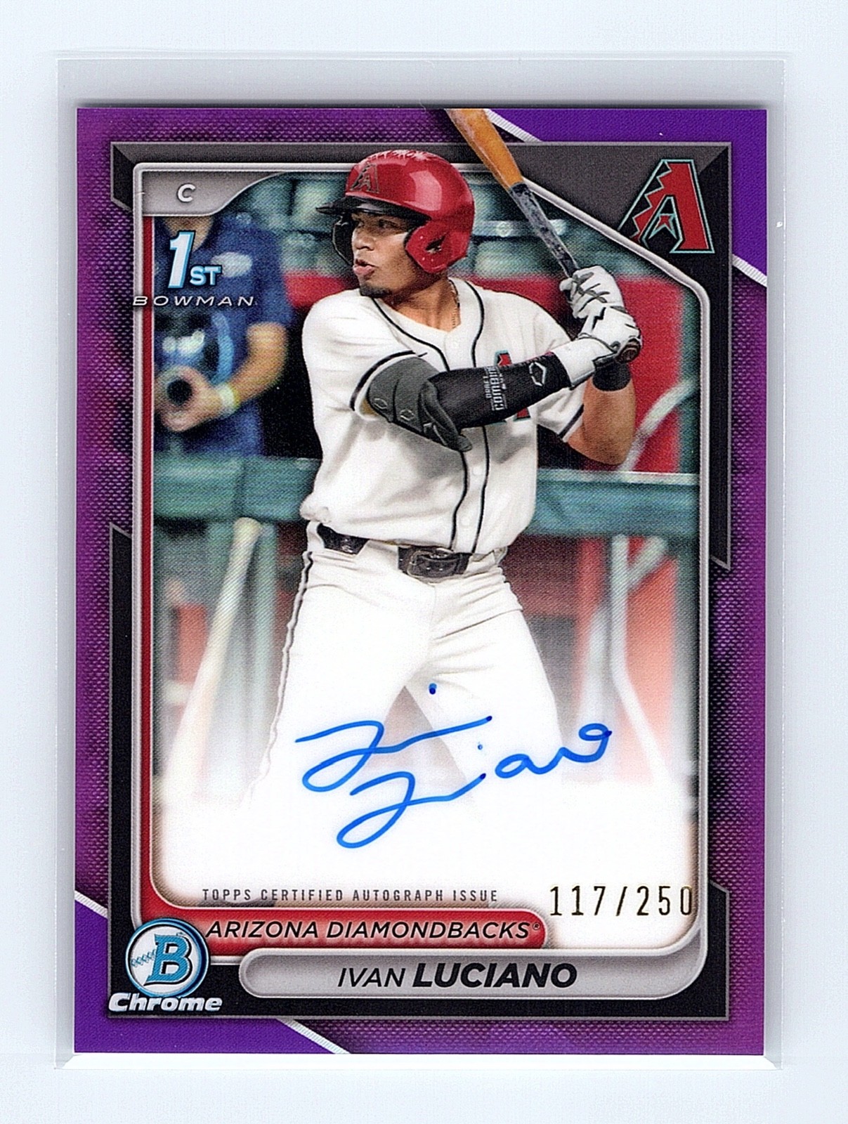 2024 1st Bowman Chrome Prospect Auto Purple Refractor /250 #CPA-IL Ivan Luciano