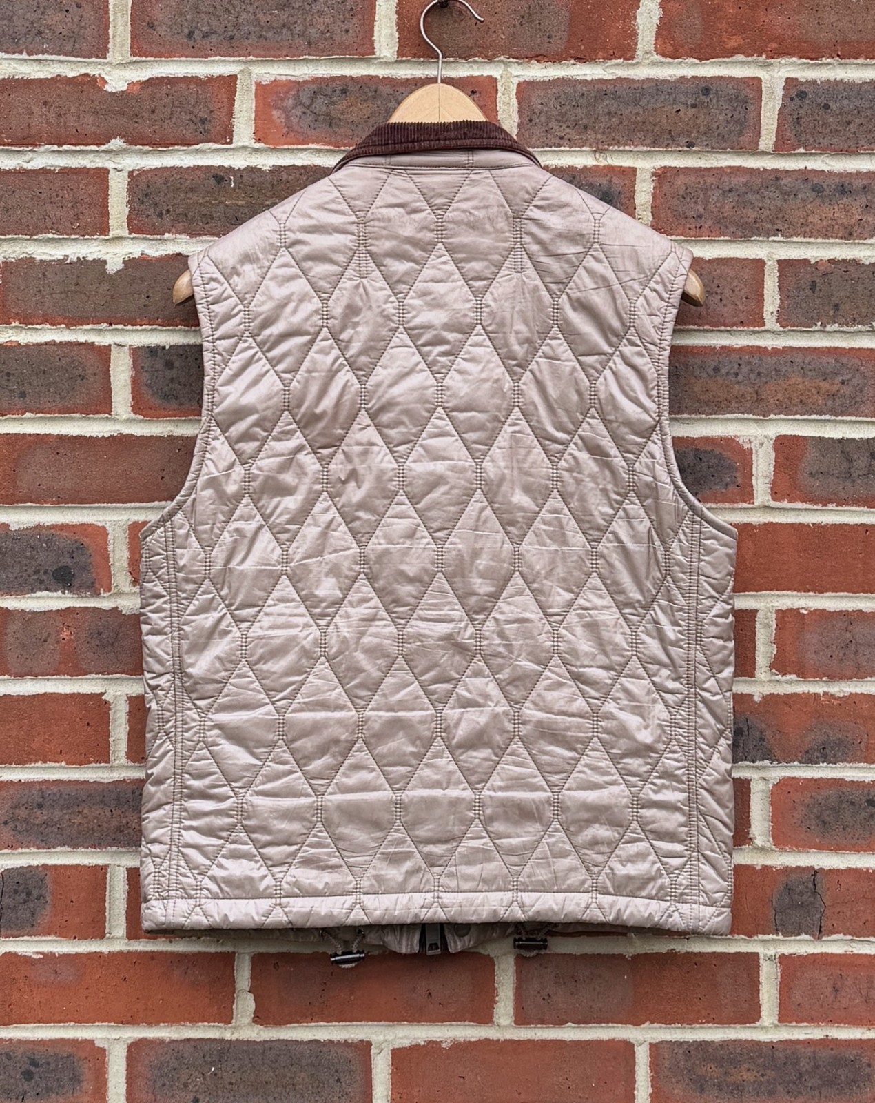 Burberry Mens GRESLING Gilet Jacket MEDIUM Beige Prorsum Brit Quilted Bodywarmer image 6