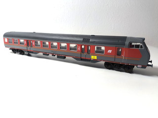 Lima H0 309289 carrozza semipilota MDVE FS rossa/grigia per Rivarossi Acme Roco