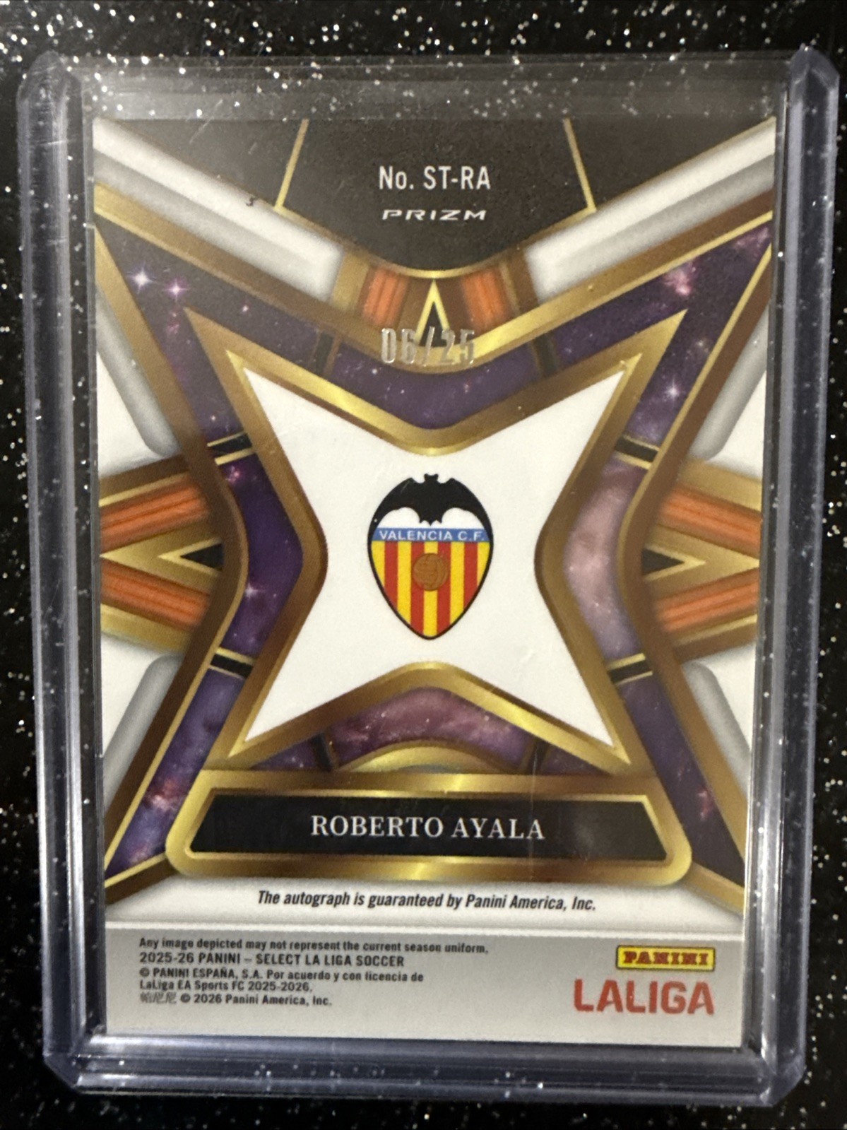 2024-25 Panini Select La Liga Tie Die Select Stars Roberto Ayala /25 SSP view 2