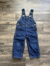 Vintage Lee Overalls Blue Denim Sanforized Bib Union Made Youth 2T