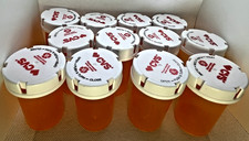Lot of 12 Plastic CVS Pill Bottles Amber Empty Clean Containers  Caps Crafts 3"