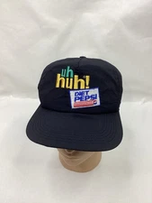 Vintage Pepsi Cola Hat Cap "uh-huh Diet Pepsi" Logo SnapBack Adjustable BLACK