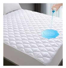 Quilted Waterproof Mattress Protector White Deep Fitted Fits 6"-18" OEKO-TEX