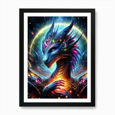 Mystical Fantasy Illustration 154 A Framed Wall Art Poster Canvas Print Picture