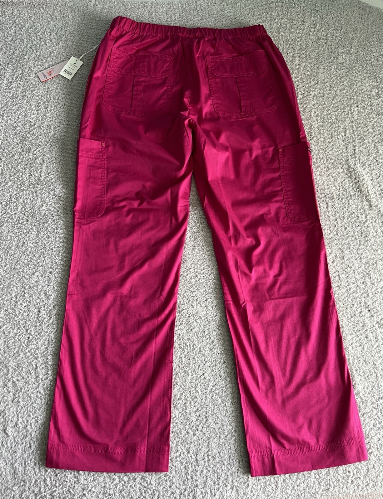 Koi Stretch Scrub Pants Women’s Medium Petite Lipstick Pink Krysta Cargo Nursing