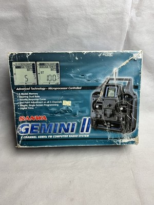 サンワ GEMINI Ⅱ送受信機セット 中古品 ジェミニ 2 フタバ SANWA Sanwa Gemini II RX Reciever / Remote Control with Original Box - 3