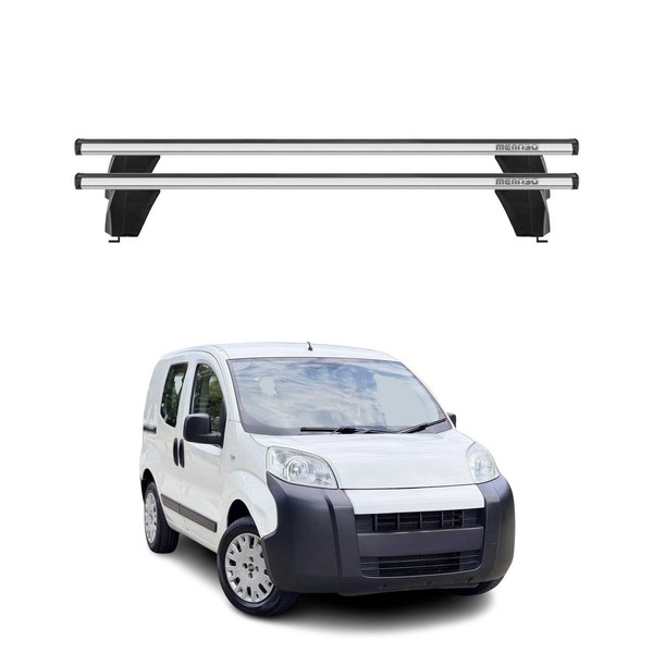 Menabo DachträGer GrundtäGer FüR Citroen Nemo 2008-2017 75Kg Alu Silber 2 Tlg-image
