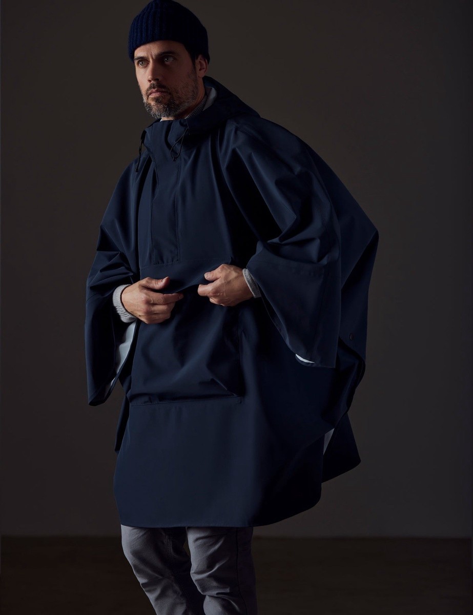 Aether line Waterproof rain Poncho Unisex Navy Eclipse | eBay