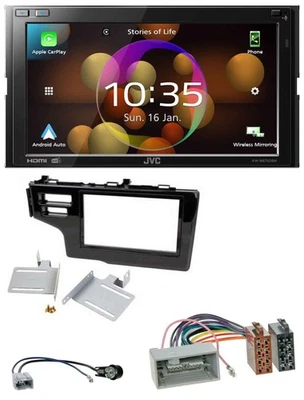JVC DAB MP3 2DIN Bluetooth USB Autoradio für Honda Jazz Fit 2013-2020 schwarz - Bild 1 von 4