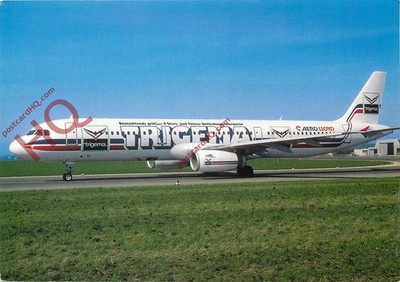 Ansichtskarte:- AERO LLOYD (TRIGEMA LACKIERUNG) AIRBUS A321-231 D-ALAH
