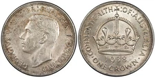 AUSTRALIA George VI 1938 Crown AU/UNC