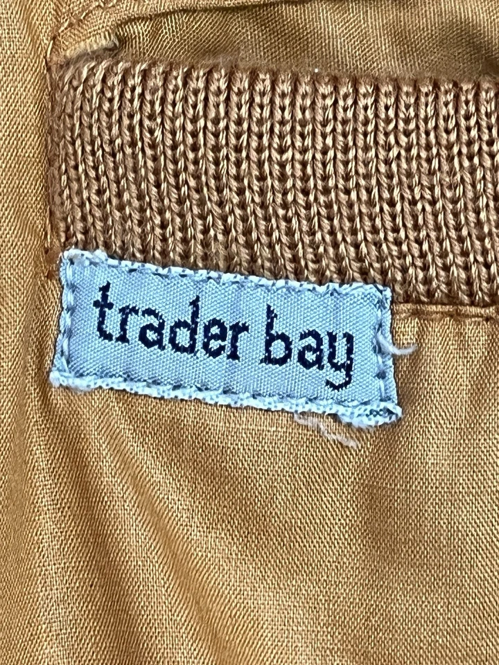 Trader Bay bomber Jacket Mens XL Windbreaker Pockets Full Zip Vintage - Image 3 of 4