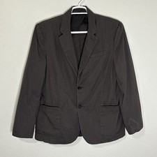 Banana Republic Men's 42R Sport Coat Blazer Cotton Gray Striped