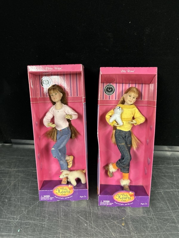 NIB Only Hearts Club Olivia Hope With Puppy, Lily Rose With Puppy New