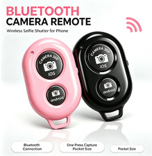 Bluetooth Selfie Remote Shutter Button Wireless Camera Remote for iPhone Android
