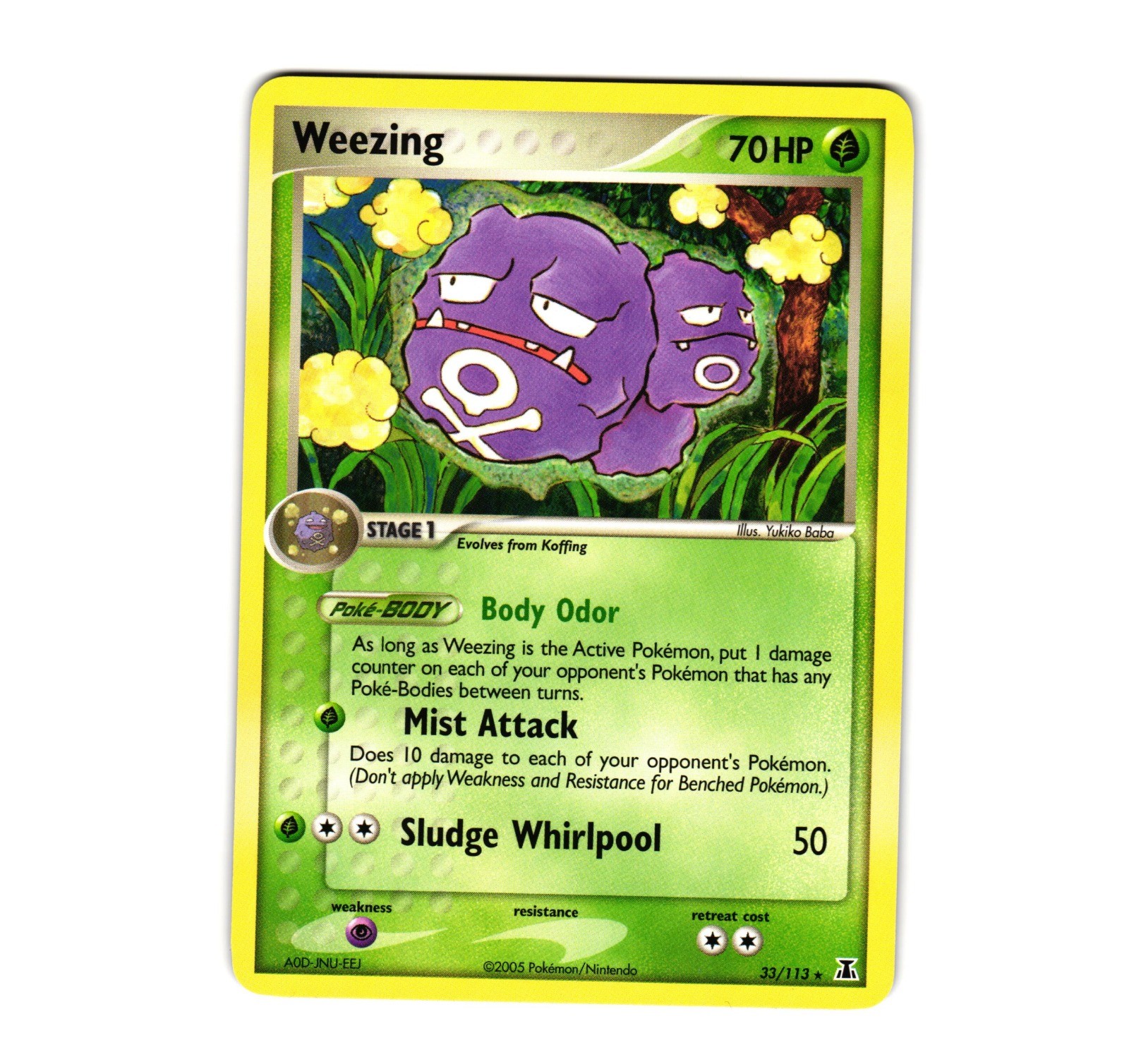 Pokemon Weezing 33/113 Delta Species Rare NM
