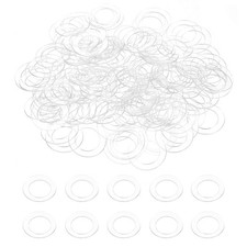 120 Pcs M10 PVC Flat Washers 10mm ID 15mm OD 0.5mm Thick, Clear