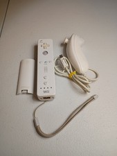 Nintendo Wii Controller White RVL-003 W/ Nunchuk- Tested