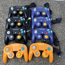 Nintendo GameCube Controller Lot OEM FOR PARTS OR REPAIR READ Lot Of 8