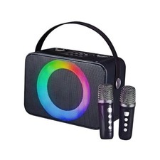 Karaoke Machine for Kids Portable Karaoke Speaker with 2 Wireless Black