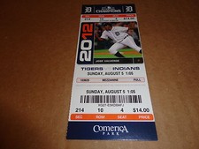 TIGERS 2012 TICKET STUB 8/24/12 VS ANGELS~Garrett Richards FIRST MLB SV
