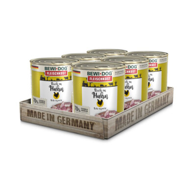 6 x 800 g Bewi Dog Fleischkost nach Wahl Nassfutter Hundefutter Dosen Dog