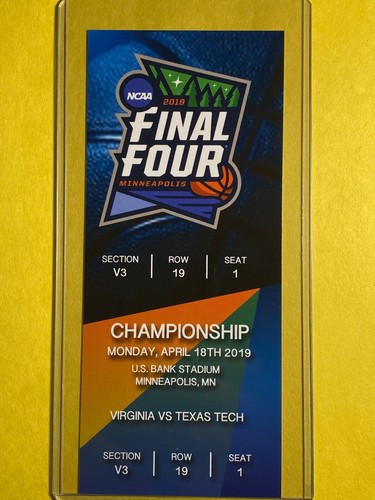 2019 FINAL FOUR Replica Ticket Stub Set VIRGINIA, TEXAS TECH, Auburn, Mich State - Picture 3 of 4