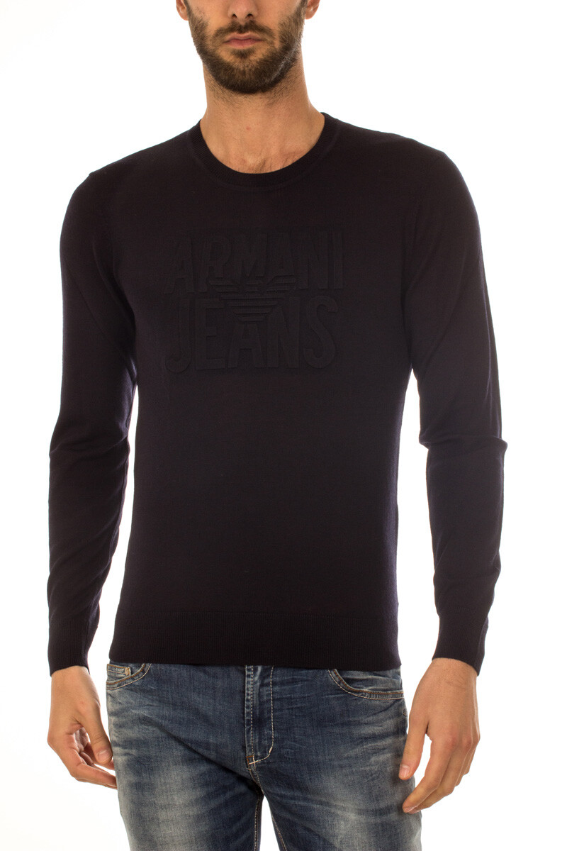 Свитер Armani Jeans AJ, пуловер шерстяной мужской синий 6X6MC76M06Z 558 Sz.XS, СДЕЛАЙТЕ ПРЕДЛОЖЕНИЕ