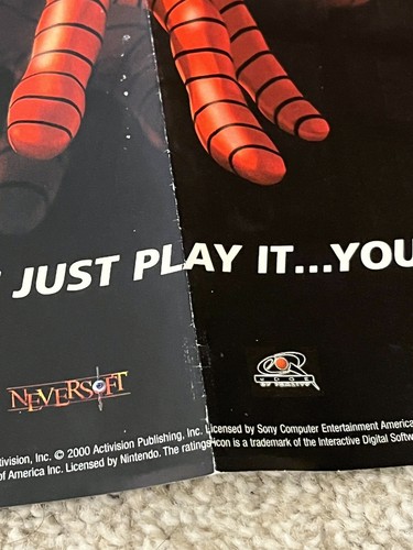 Lrg 2000 Spider-Man Game Ad Poster 20" x 15" N64 PlayStation PS1 GBC GamePro (J) - Picture 9 of 21
