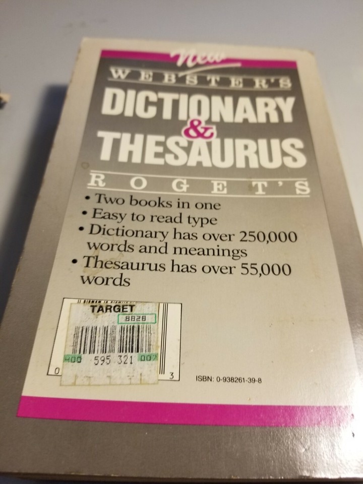 sters Dictionary Thesaurus 1988 vtg eBay
