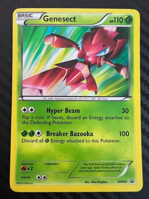 Pokémon TCG Red Genesect BW Black Star Promos BW99 Holo Promo LP