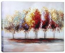 Paint by Number for Adults Beginner Students Canvas ONLY, Ideal Border Trees