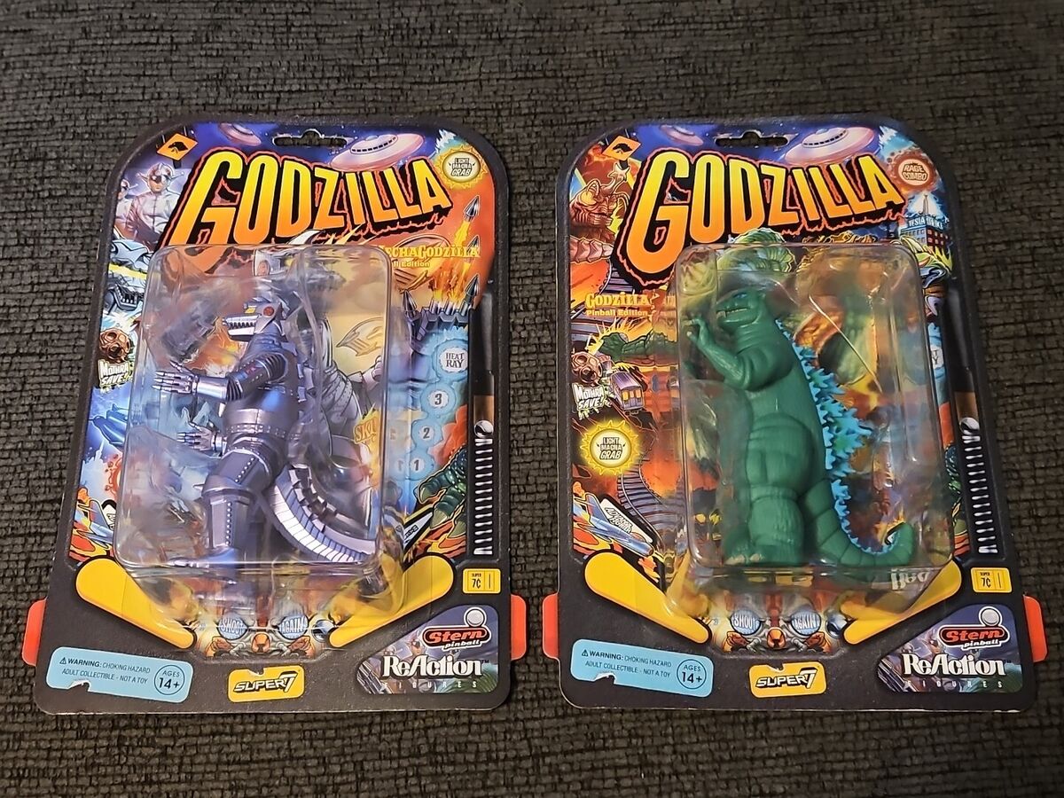 Lot x 2 Super 7 Godzilla & MechaGodzilla Stern Pinball Lot x 2 Super 7 Godzilla & MechaGodzilla Stern Pinball