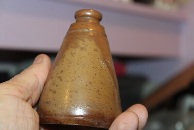 Antique, Cone, Stone, Salt Glazed, Ink Bottle, Item#A-5258
