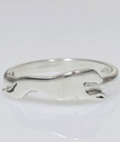 Rennender Windhund Ring Aus Sterlingsilber Luce