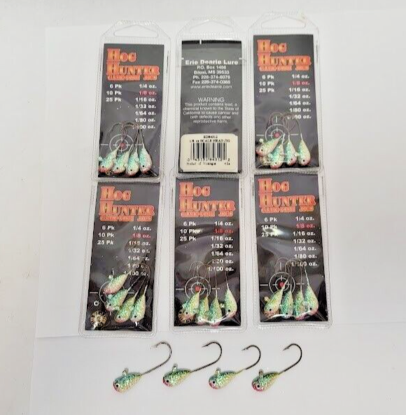 erie dearie fishing lure hog hunter jig 1/80 oz  Wind Rose North Ltd. Outfitters Shiner Jigs- 6 Packs 24