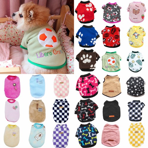 Small Pet Dog Warm Fleece Vest Clothes Coat Puppy Shirt Sweater Winter Apparel