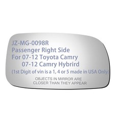 Mirror Glass For 07~09 Toyota Camry Made In USA Side Passenger Right 5104 Convex
