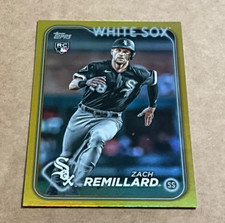 2024 Topps Gold Foil 222 Zach Remillard Rookie Chicago White Sox Baseball Card. rookie card picture
