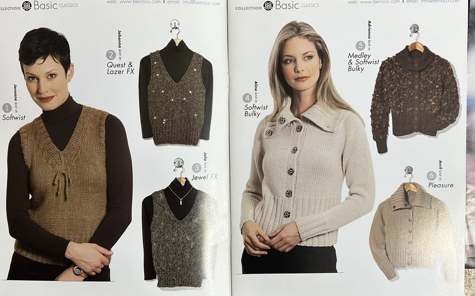 8 Leaflets Berroco Pingouin Thorobred Leisure Arts Knitting Pattern Adults Child - Image 2 of 4