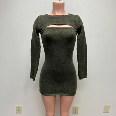 Princess Polly Green Khaki Thermal Stretch Bodycon Casual Ruxton Knit Set  XS/S | eBay