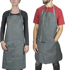 Chef Pomodoro Apron for Men and Women - Kitchen with Stone Grey 