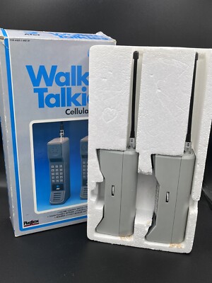 Vintage 1988 AT&T WALKIE TALKIES Cellular Style Brick Phone Retro Playtime Prod.
